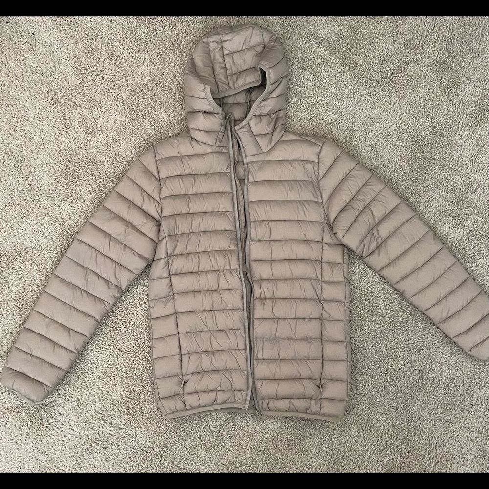 H&M Beige Puff Jacket (Sz S)